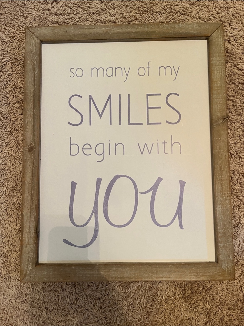 Framed "So Many of My Smiles Begin With You" Wall Art